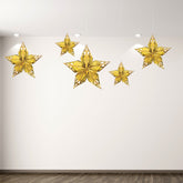 Gold Metallic Star Decorations